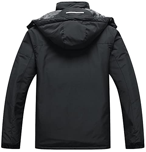 Veste de ski imperméable pour homme Manteau de neige d'hiver chaud Imperméable à capuche