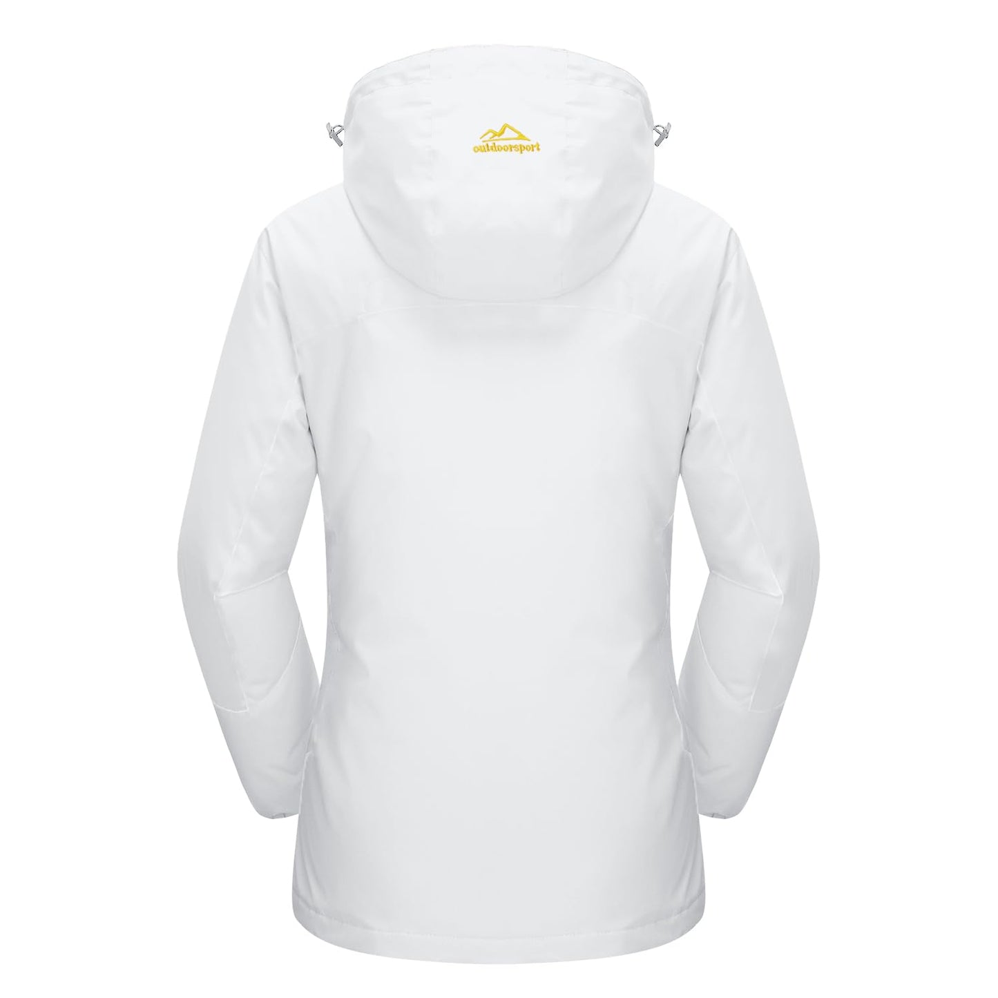 Vestes imperméables pour Femmes Hiver Ski Veste Polaire Montagne Veste En Plein Air Neige Randonnée Vestes Pur Blanc M