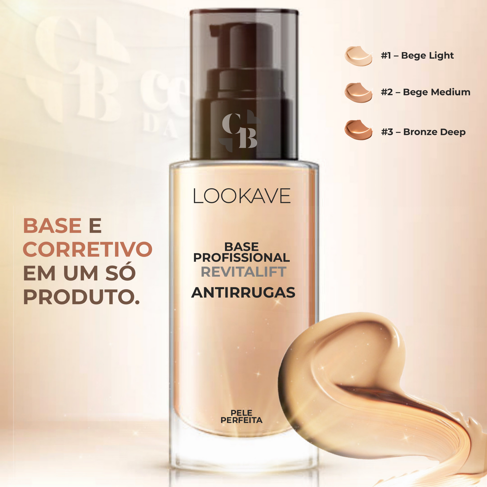 Base Corretiva Profissional Revitalift - Antirrugas - LAURA ROBERG