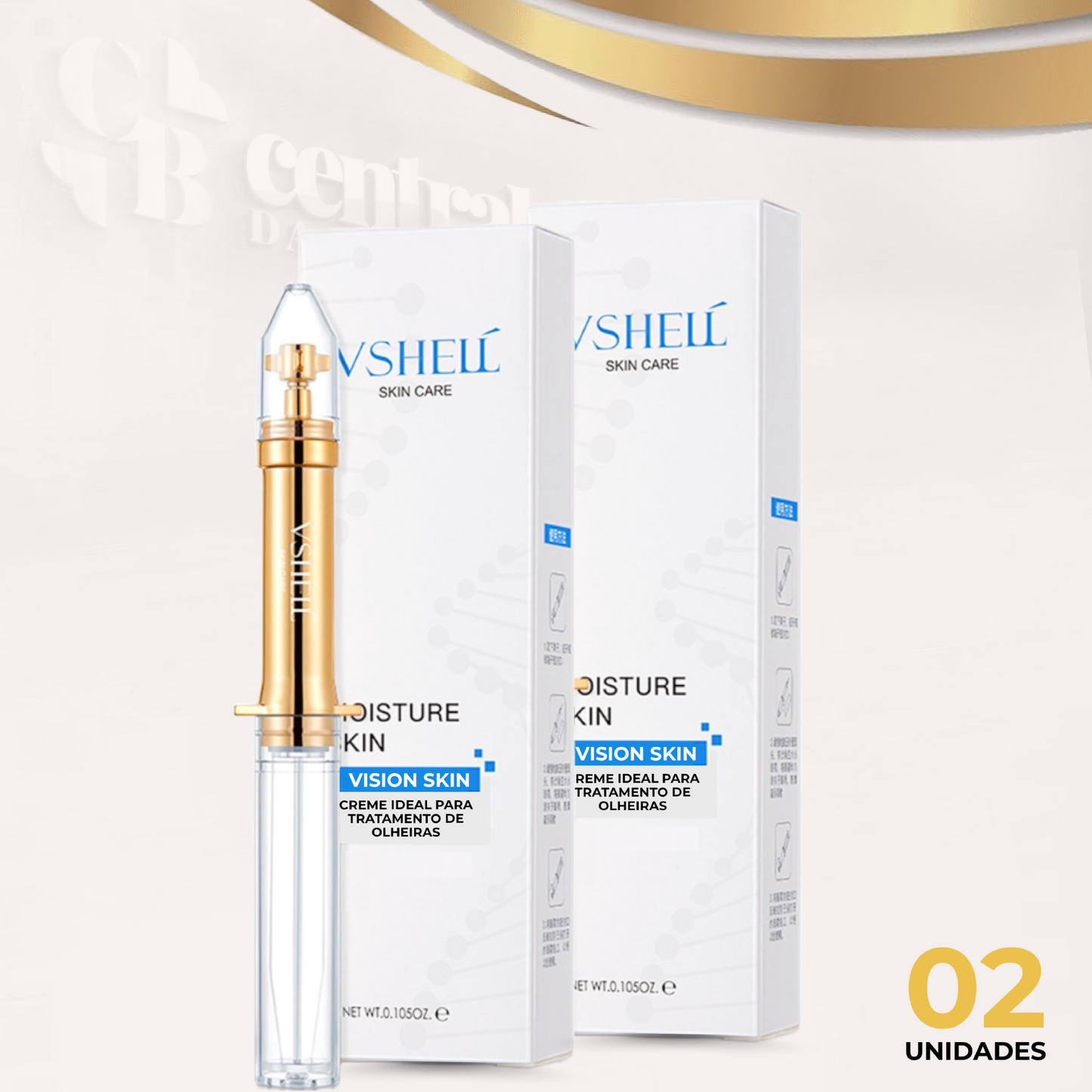 Creme Vision Skin para Olheiras - Revitaliza Olhos 6 Em 1 - LAURA ROBERG