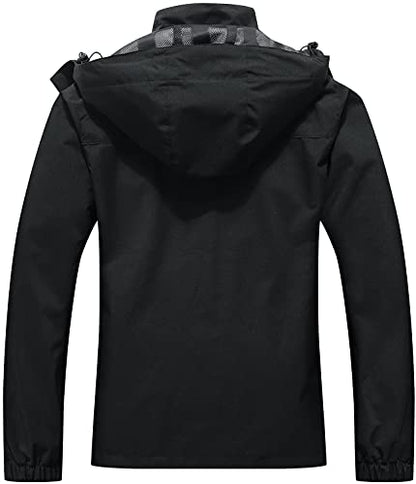 Veste de pluie imperméable pour femmes en plein air léger Softshell imperméable pour randonnée voyage noir XL