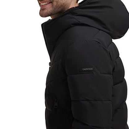 Veste extensible à capuche pour hommes, ébène, grand