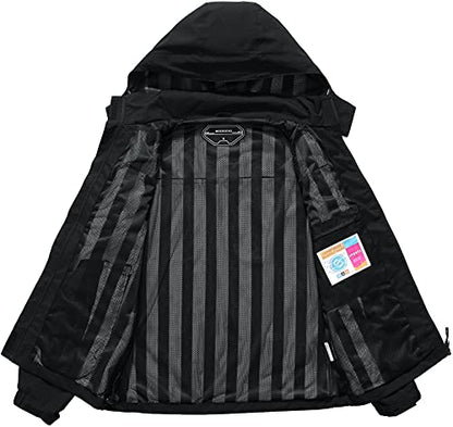 Veste de pluie imperméable pour femmes en plein air léger Softshell imperméable pour randonnée voyage noir XL