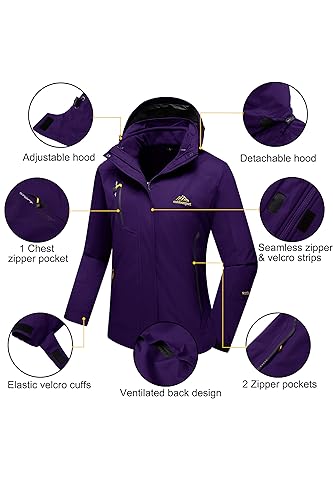 Manteaux d'hiver pour femmes veste d'hiver femmes veste de Ski Snowboard veste 3 en 1 veste de neige imperméable isolé veste de ski