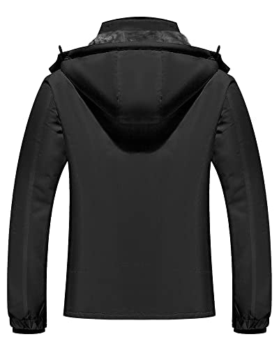 Manteau imperméable d'hiver de montagne de veste de ski de la neige des femmes avec le capot détachable