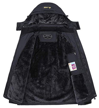 Veste de ski imperméable pour femme Manteau de neige d'hiver chaud Montagne Coupe-vent Veste imperméable à capuche