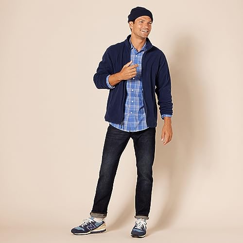 Amazon Essentials Men's Full-Zip Fleece Jacket (Available in Big & Tall), Forest Green, Large