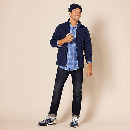 Amazon Essentials Men's Full-Zip Fleece Jacket (Available in Big & Tall), Forest Green, Large