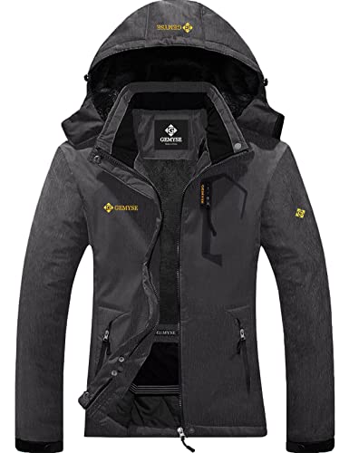 Veste de neige de ski imperméable d'hiver pour femme (gris graphite, XXLarge)