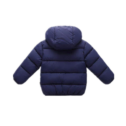 Veste en duvet à capuche pour bébés garçons filles enfants, manteau d'hiver chaud et épais 18-24M marine