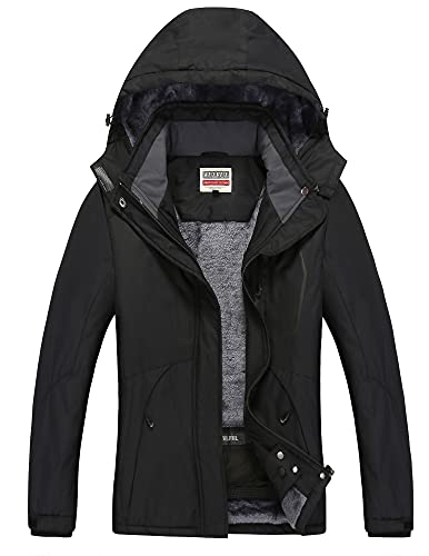 Manteau imperméable d'hiver de montagne de veste de ski de la neige des femmes avec le capot détachable