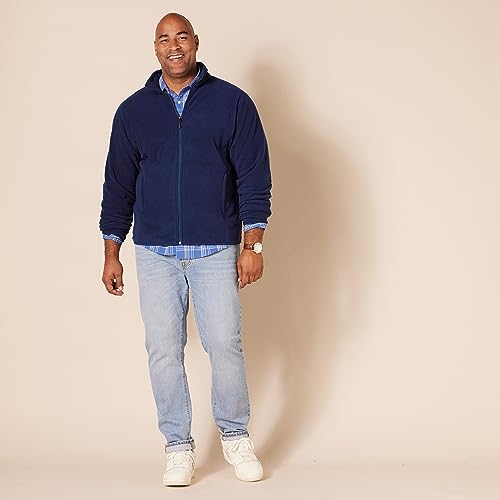 Amazon Essentials Men's Full-Zip Fleece Jacket (Available in Big & Tall), Forest Green, Large