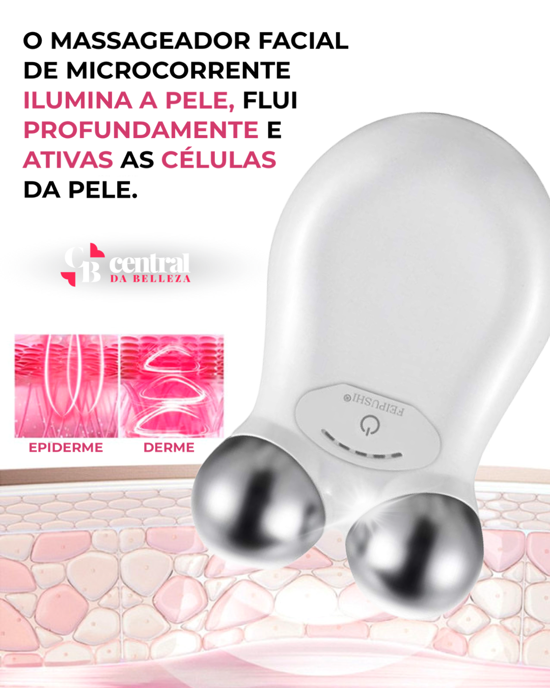 Massageador Facial de Microcorrente - FaceLift - LAURA ROBERG