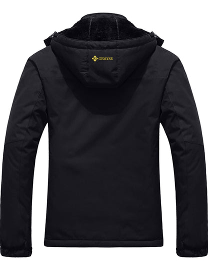 Veste d'hiver coupe-vent imperméable de pluie de ski de montagne des femmes (noir, moyen)