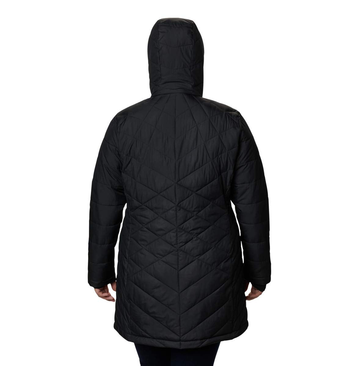 Heavenly Veste longue à capuche pour femme, noir, petit