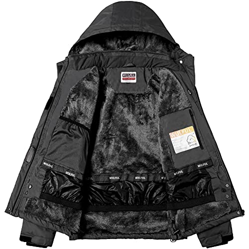 Manteau imperméable d'hiver de montagne de veste de ski de la neige des femmes avec le capot détachable