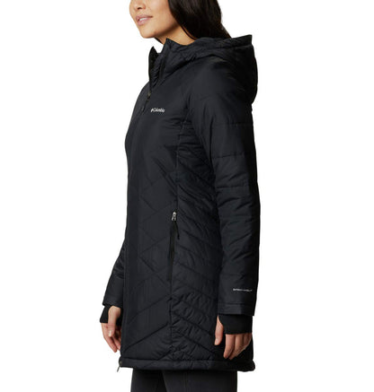 Heavenly Veste longue à capuche pour femme, noir, petit