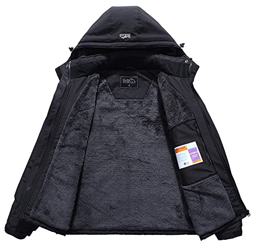 Veste de ski pour femmes chaud hiver imperméable coupe-vent imperméable imperméable snowboard vestes noir-XL