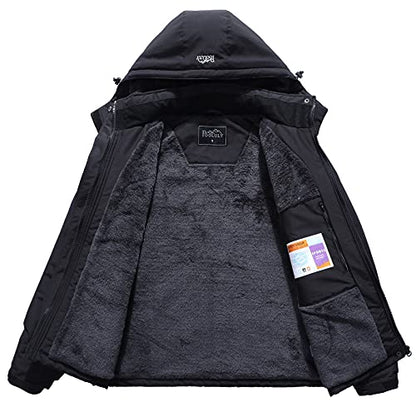 Veste de ski pour femmes chaud hiver imperméable coupe-vent imperméable imperméable snowboard vestes noir-XL