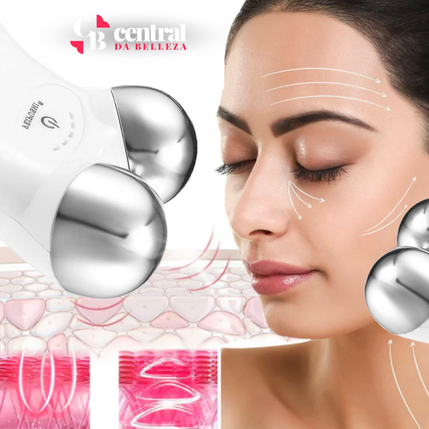 Massageador Facial de Microcorrente - FaceLift - LAURA ROBERG