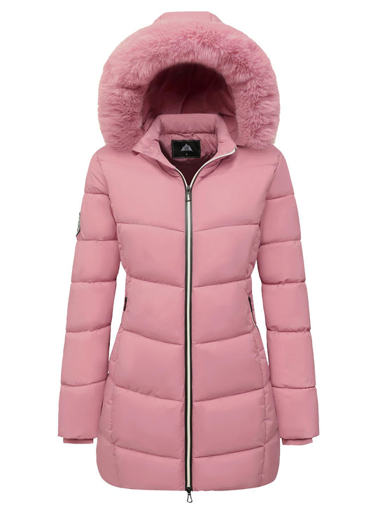 Femmes Hiver Coupe-Vent Chaud Vers Le Bas Manteaux Imperméable Épaissir À Capuche mode Puffer Veste Rose 04-L