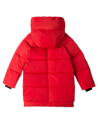 Orolay Enfants À Capuche Vers Le Bas Manteau Filles Matelassé Puffer Veste Garçons Vestes D'hiver Rouge 140CM, Petit enfant