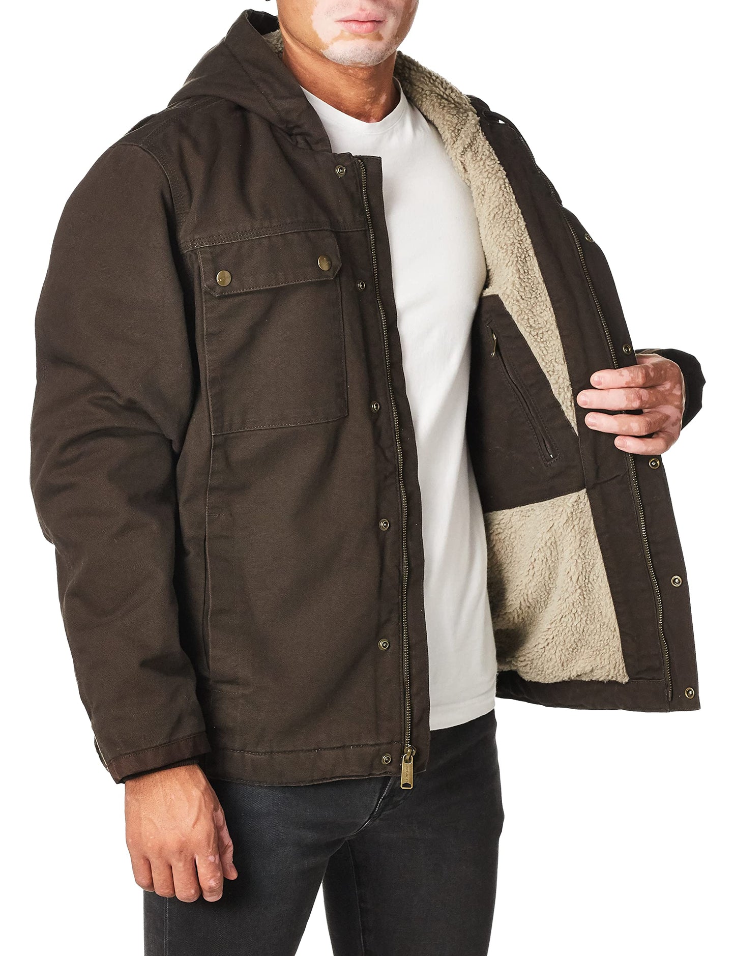 Veste Bartlett pour homme (taille normale et grande et grande taille), brun foncé, grande