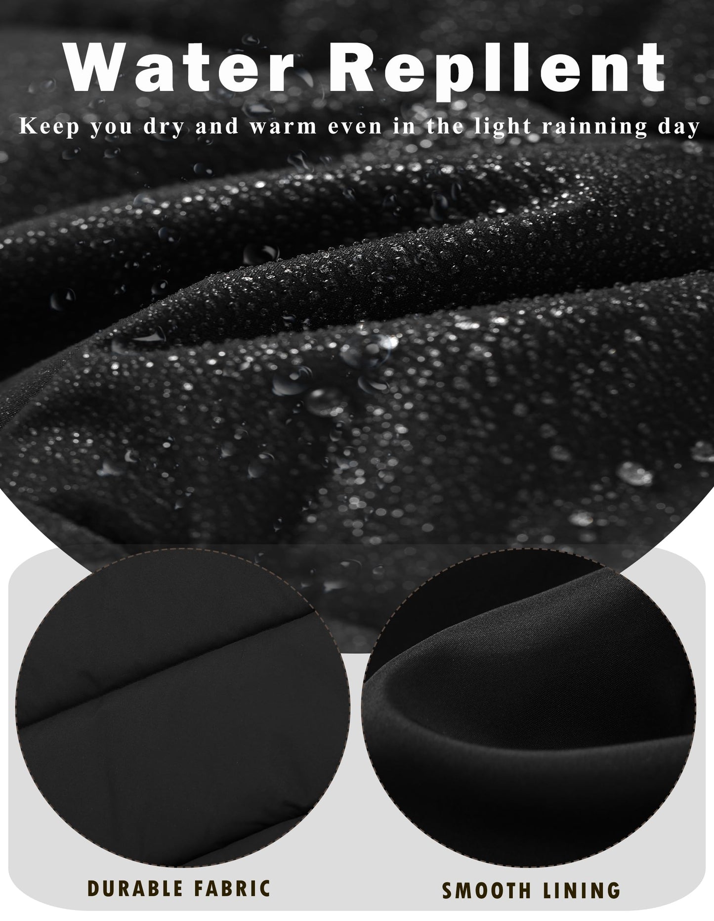 Femmes Hiver Épaissir Puffer Manteau Chaud Neige Veste avec Fourrure Amovible Capuche Noir Moyen