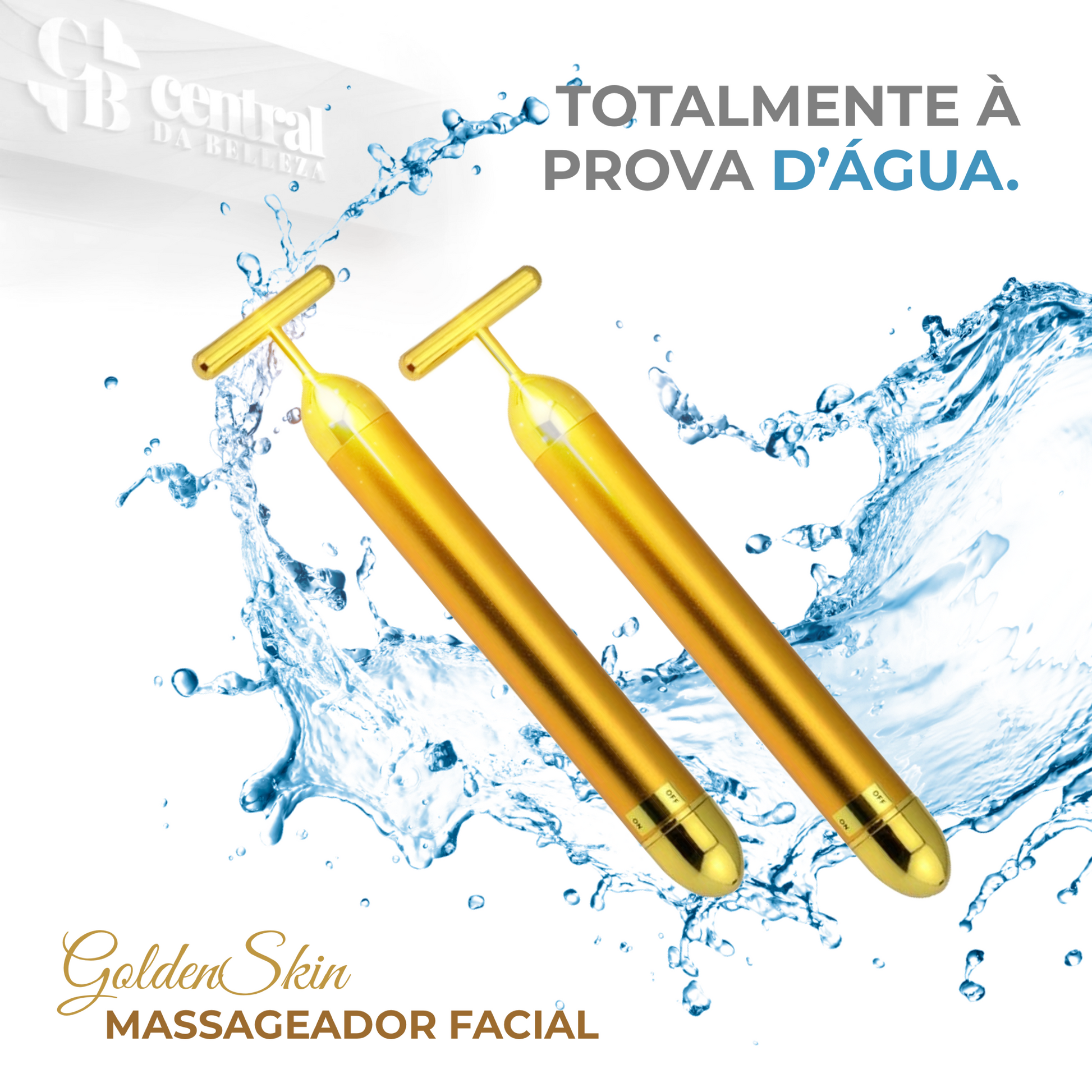 Massageador Facial - GoldenSkin - LAURA ROBERG