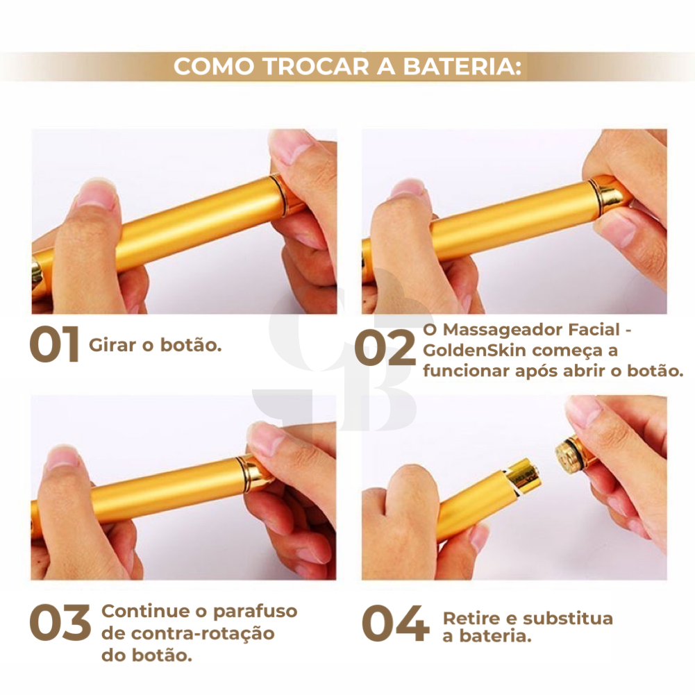 Massageador Facial - GoldenSkin - LAURA ROBERG