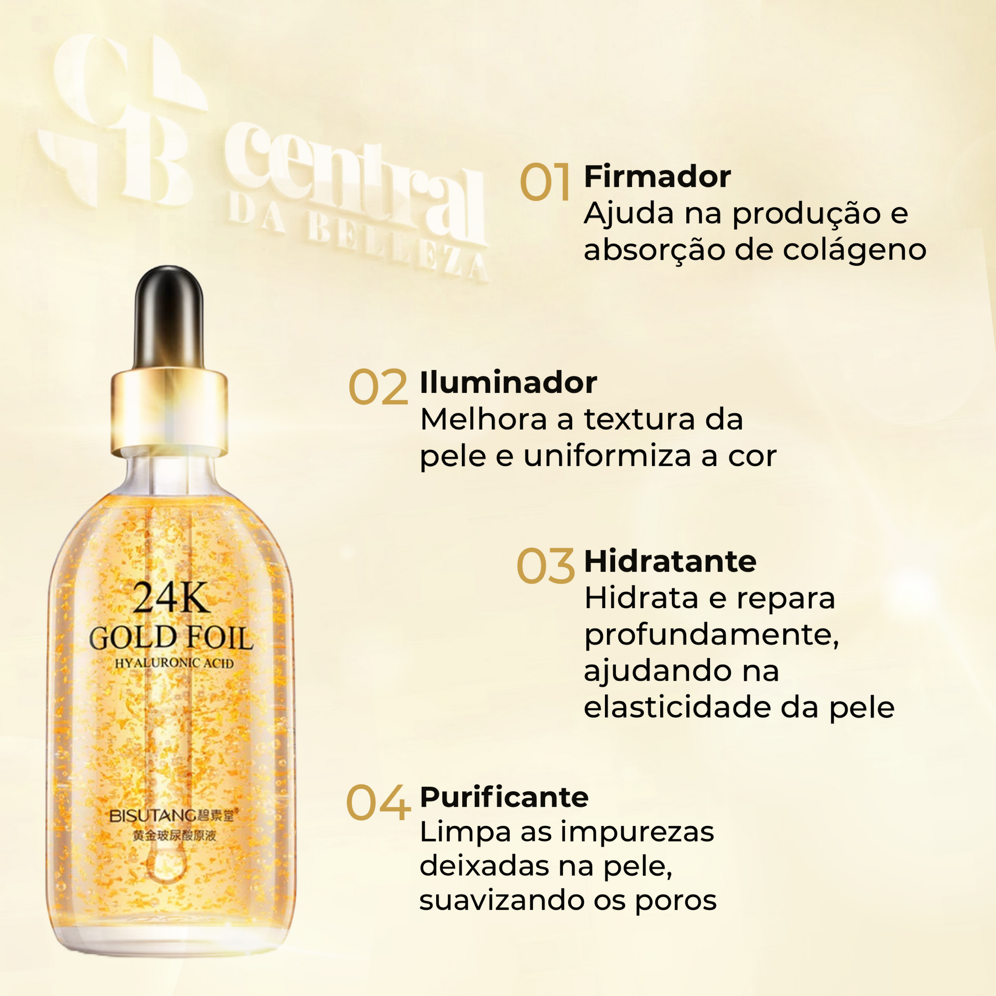 Sérum Rejuvenescedor - HidraGold 24K - LAURA ROBERG