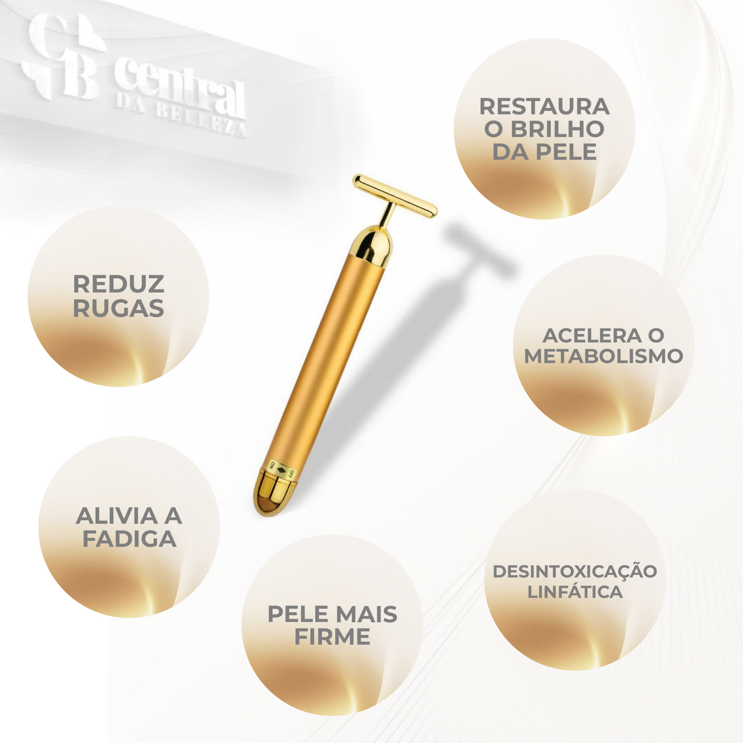 Massageador Facial - GoldenSkin - LAURA ROBERG