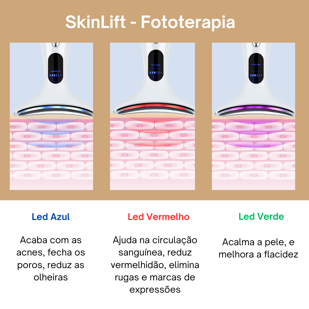 SkinLift - Aparelho Facial de Fototerapia para rugas e papada - LAURA ROBERG